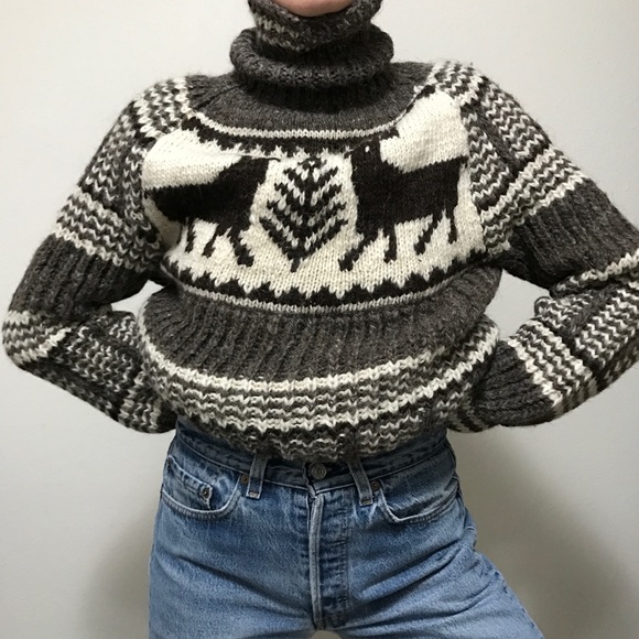 Vintage Sweaters - vintage oversized chunky knit sweater